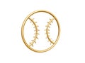 Golden baseball symbol