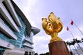 Golden Bauhinia sculpture at Hongkong convention & exhibition center