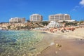 Golden Bay beach in Malta Royalty Free Stock Photo