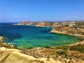 Golden Bay Beach in Malta. Mediterranean sea, water, peace, tourism and summer Royalty Free Stock Photo