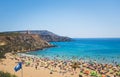 Golden Bay beach in Malta Royalty Free Stock Photo