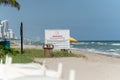 Golden Beach Florida restricted sign on the sand