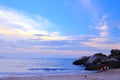 The Golden beach and lovely girls on Pingtan Island