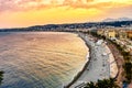 Golden Beach of Nice, France Royalty Free Stock Photo