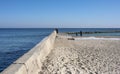 Golden beach pier in Odessa, Ukraine