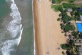 Golden beaches from aerial view