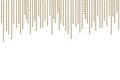 Golden bead chaplet decoration. Holidays event background. realistic graphic illustration. gold chain decor