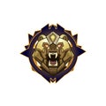 gold bear head logo mascot