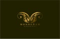 Golden Beauty Flourishes Wings Logogram