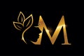 Golden Beauty Initial Letter M