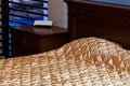 Golden bed clothes Royalty Free Stock Photo