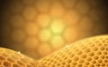 Golden beehive background