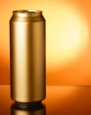 Golden beer can Royalty Free Stock Photo