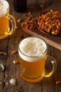 Golden Beer in a Glass Stein Royalty Free Stock Photo