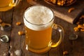 Golden Beer in a Glass Stein Royalty Free Stock Photo