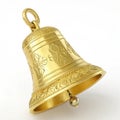 golden christmas bell on a white background. Royalty Free Stock Photo