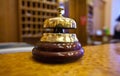 Golden bell in hotel Royalty Free Stock Photo