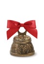 Golden bell and red bow