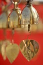 Golden bells hang around temples in the northern provinces of Thailand.