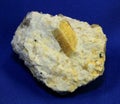 Golden beryl crystal in matrix Royalty Free Stock Photo