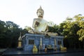 Golden big buddha statue name Phra Mongkol Ming Muang in Amnat Charoen, Thailand
