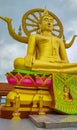 Golden Big Buddha statue Wat Phra Yai temple Koh Samui Royalty Free Stock Photo