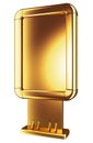 Golden Billboard or lightbox isolated Royalty Free Stock Photo