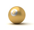 Golden Billiard Ball Royalty Free Stock Photo