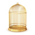 Golden birdcage Royalty Free Stock Photo