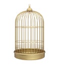 Golden Birdcage Isolated