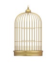 Golden Birdcage Isolated