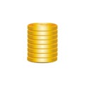 Golden bitcoin bunch. Vector illustration