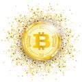 Bitcoin Golden Particles Confetti