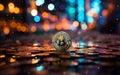 golden bitcoin, conceptual image for crypto currency, ai