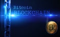 Golden bitcoin digital currency background