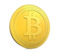 Golden Bitcoin Isolated