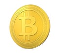 Golden Bitcoin Isolated