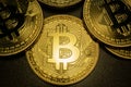 Golden Bitcoin Medallion Royalty Free Stock Photo