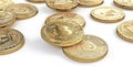 Golden Bitcoins Pile Royalty Free Stock Photo