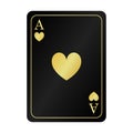 golden black ace hearts Royalty Free Stock Photo