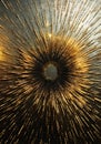 Golden and black burst in grunge style. Royalty Free Stock Photo