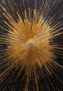 Golden and black burst in grunge style. Royalty Free Stock Photo