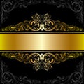 Golden black label design