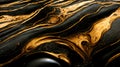 Golden and black liquid marble background. 3d wallpaper for wall frames. Resin geode and abstract art, functional art, like waterc