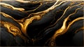 Golden and black liquid marble background. 3d wallpaper for wall frames. Resin geode and abstract art, functional art, like waterc