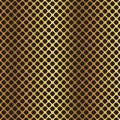 Golden black metallic diagonal grid background.