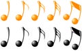 Golden and black music dots