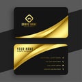 Golden and black ready vip business card template