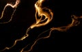 Golden black sands shimmer abstract. Hand drawing Royalty Free Stock Photo