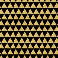 Golden black triangular geometric seamless pattern chic shiny Royalty Free Stock Photo